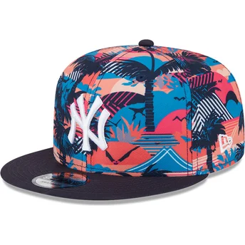 Gorra plana multicolor snapback 9FIFTY Printed Spring Training Fan Pack 2025 de New York Yankees MLB de New Era