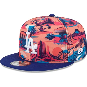 Gorra plana multicolor snapback 9FIFTY Printed Spring Training Fan Pack 2025 de Los Angeles Dodgers MLB de New Era