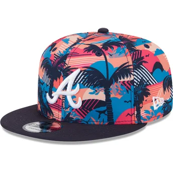 Gorra plana multicolor snapback 9FIFTY Printed Spring Training Fan Pack 2025 de Atlanta Braves MLB de New Era