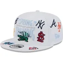 biala-czapka-snapback-z-plaskim-daszkiem-9fifty-scatter-spring-training-fan-pack-2025-z-logo-mlb-grapefruit-league-od-new-era