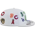 gorra-plana-blanca-snapback-9fifty-scatter-spring-training-fan-pack-2025-de-mlb-cactus-league-logo-de-new-era