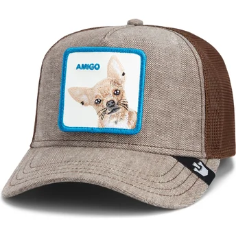 Cappello trucker marrone cane chihuahua Amico Suited Friend Business Professional The Farm di Goorin Bros.