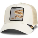 gorra-trucker-beige-schlange-menace-deadly-companion-core-canvas-the-farm-von-goorin-bros