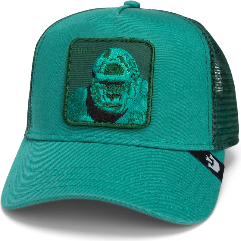 cappello-trucker-verde-gorilla-boss-mirage-chroma-wave-the-farm-di-goorin-bros