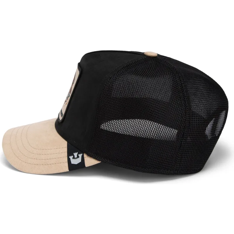 svart-och-beige-truckerkeps-gepard-warrior-the-suede-cheetah-global-core-micro-suede-the-farm-fran-goorin-bros