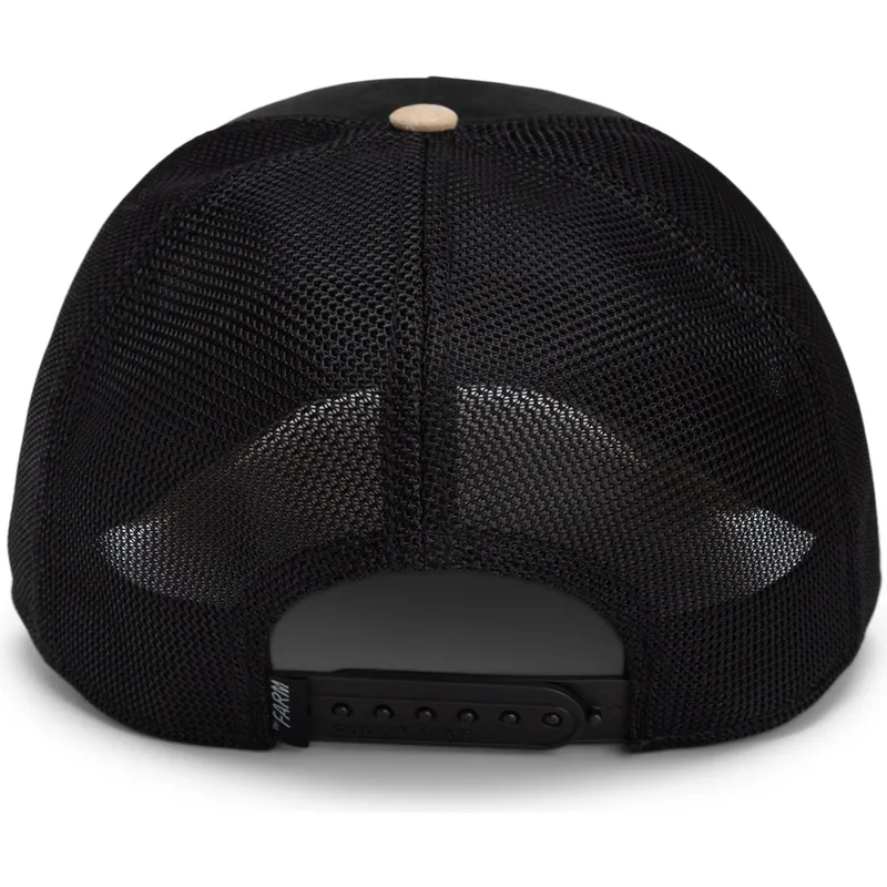 svart-och-beige-truckerkeps-gepard-warrior-the-suede-cheetah-global-core-micro-suede-the-farm-fran-goorin-bros