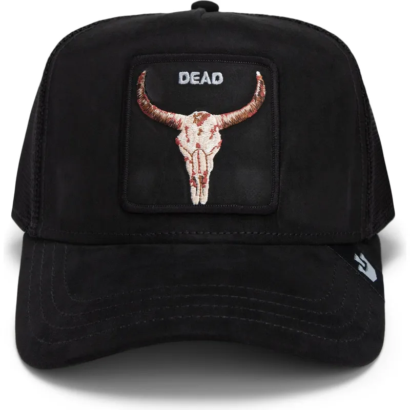 cappellino-trucker-nero-bue-dead-the-suede-skull-global-core-micro-suede-the-farm-di-goorin-bros