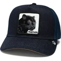 casquette-trucker-bleue-marine-panthere-the-panther-global-core-denim-the-farm-goorin-bros