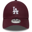 casquette-courbee-grenat-ajustable-9forty-colour-pack-los-angeles-dodgers-mlb-new-era