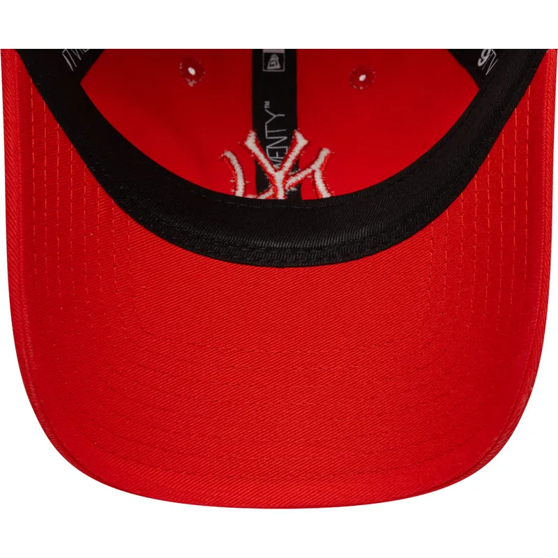 cappellino-curvo-rosso-regolabile-con-logo-rosso-9twenty-colour-pack-dei-new-york-yankees-mlb-di-new-era