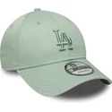 casquette-courbee-verte-claire-ajustable-avec-logo-vert-9forty-colour-pack-los-angeles-dodgers-mlb-new-era