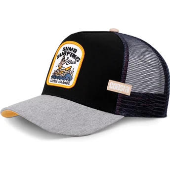 Cappellino trucker nero e grigio Sumo Surfing Samoa Islands HFT di Coastal