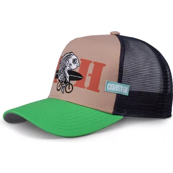 Trucker-Cap beige und grün Fish HFT von Coastal