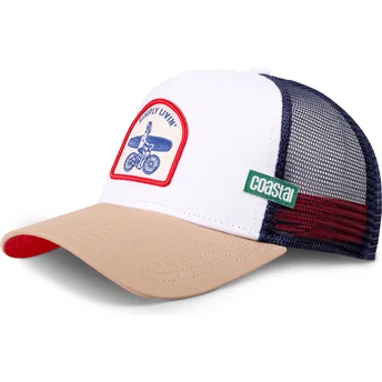 Trucker-Cap weiß und beige Simply Livin HFT von Coastal