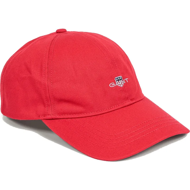 cappello-curvo-rosso-regolabile-shield-in-cotone-twill-ruby-red-di-gant