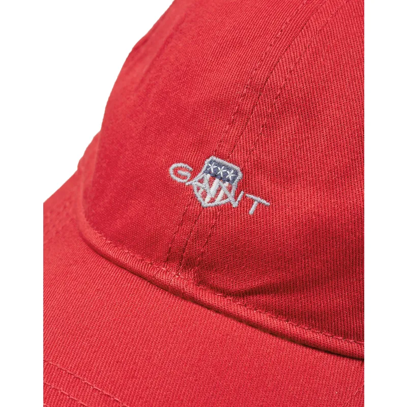cappello-curvo-rosso-regolabile-shield-in-cotone-twill-ruby-red-di-gant