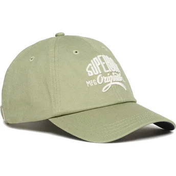Verstellbare grüne Kappe mit gebogenem Schirm Graphic Seagrass Green von Superdry
