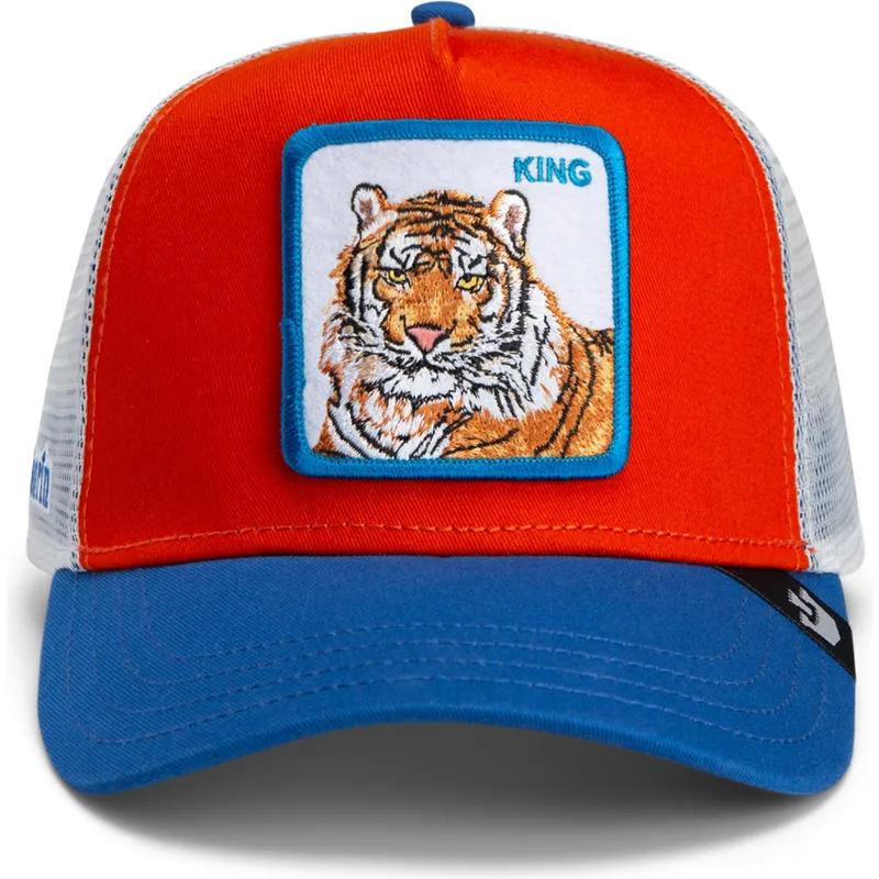 cappellino-trucker-arancione-bianco-e-blu-goorin-bros-king-team-tiger-ricetta-originale-orgoglio-di-squadra-the-farm