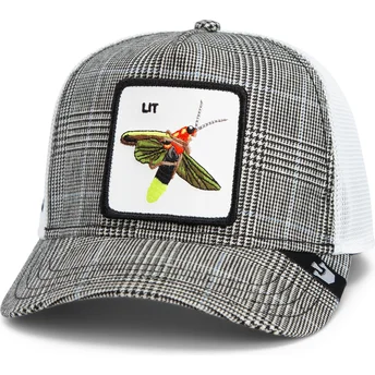 Goorin Bros. Lit Firefly Luxury Moon The Farm Cappello Trucker Bianco e Nero