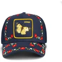 epci-curbata-bleumarin-snapback-goorin-bros-butterfly-hyper-active-flora-fauna-the-farm-navy-blue-hat-the-farm-de-goorin-bros