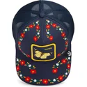 epci-curbata-bleumarin-snapback-goorin-bros-butterfly-hyper-active-flora-fauna-the-farm-navy-blue-hat-the-farm-de-goorin-bros