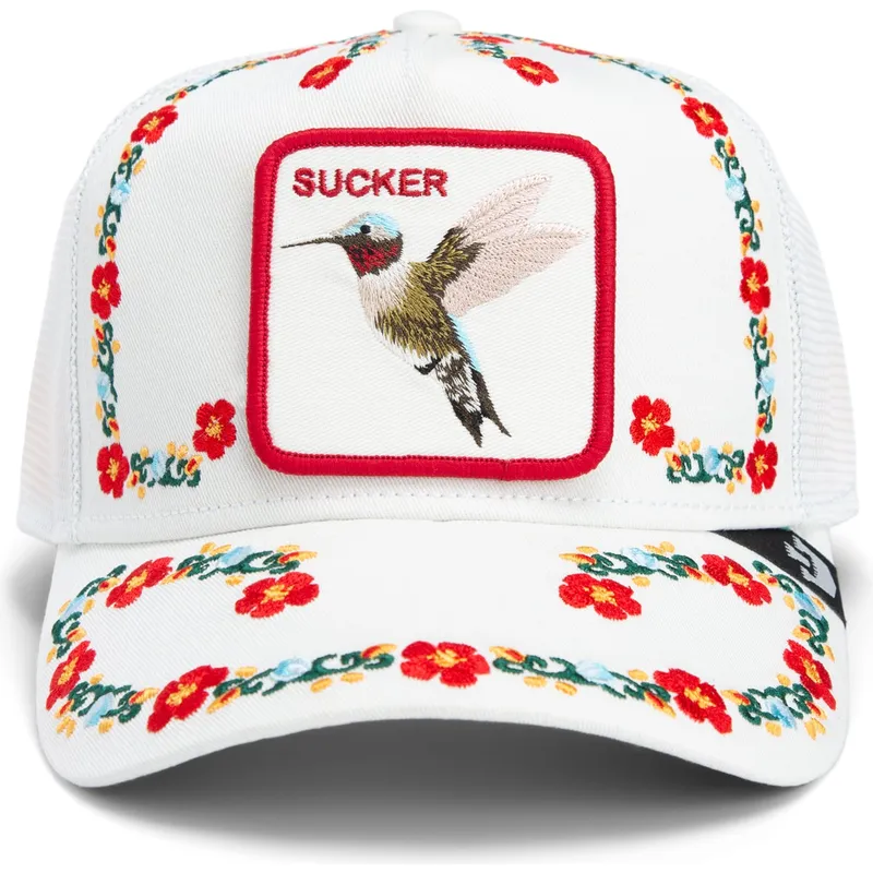 epci-curbata-alb-snapback-goorin-bros-hummingbird-sucker-necessary-nectar-flora-fauna-the-farm-white-hat-the-farm-de-goorin-bros