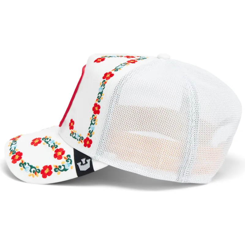 epci-curbata-alb-snapback-goorin-bros-hummingbird-sucker-necessary-nectar-flora-fauna-the-farm-white-hat-the-farm-de-goorin-bros