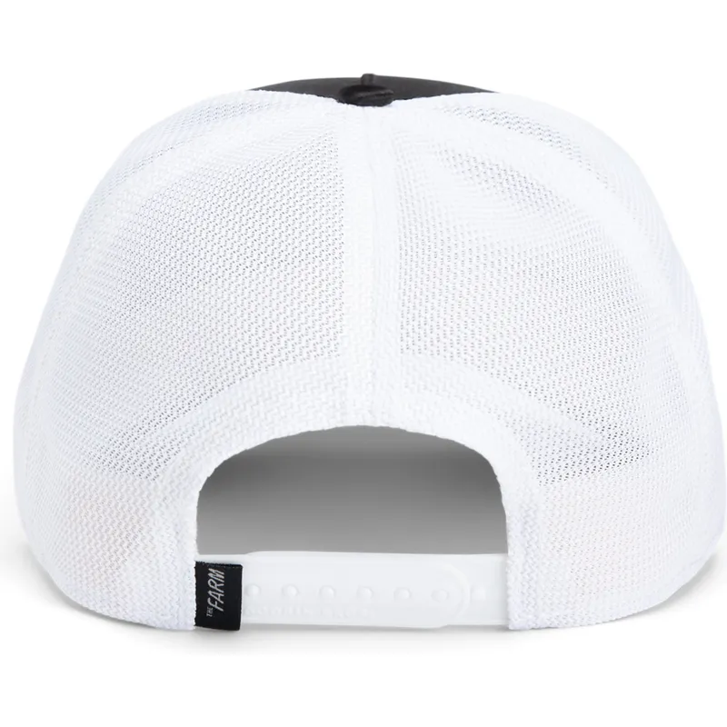 cappello-trucker-goorin-bros-delfino-rizz-rizzky-bizznizz-great-escape-the-farm-nero-e-bianco
