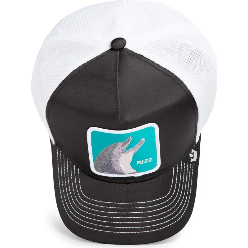 epci-curbata-negru-snapback-goorin-bros-dolphin-rizz-rizzky-bizznizz-great-escape-the-farm-black-and-white-hat-the-farm-de-goori