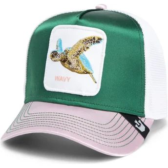 epci-curbata-papagal-snapback-goorin-bros-turtle-wavy-allablur-great-escape-the-farm-green-white-and-pink-hat-the-farm-de-goorin