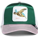 epci-curbata-papagal-snapback-goorin-bros-turtle-wavy-allablur-great-escape-the-farm-green-white-and-pink-hat-the-farm-de-goorin