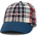 epci-curbata-bleumarin-snapback-goorin-bros-curved-brim-raised-in-a-barn-papa-cap-madras-the-farm-navy-blue-and-red-cap-the-farm