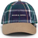 goorin-bros-berretto-curvo-hardly-working-papa-cap-madras-the-farm-blu-navy-e-marrone-snapback-cap