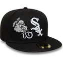 casquette-plate-noire-ajustee-59fifty-food-icon-windy-city-chicago-white-sox-mlb-new-era