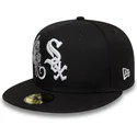 casquette-plate-noire-ajustee-59fifty-food-icon-windy-city-chicago-white-sox-mlb-new-era