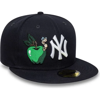 Casquette plate bleue marine ajustée 59FIFTY Food Icon New York Yankees MLB New Era