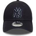 casquette-courbee-bleue-marine-ajustable-avec-logo-bleu-marine-9forty-team-outline-new-york-yankees-mlb-new-era