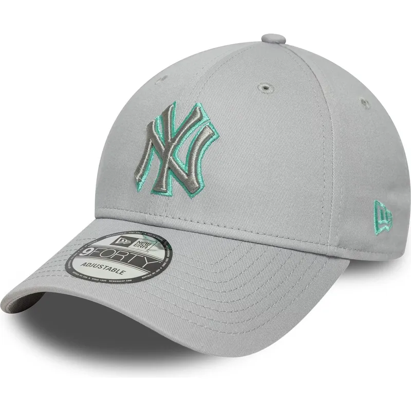 epci-curbata-gri-reglabila-9forty-team-outline-de-new-york-yankees-mlb-de-new-era