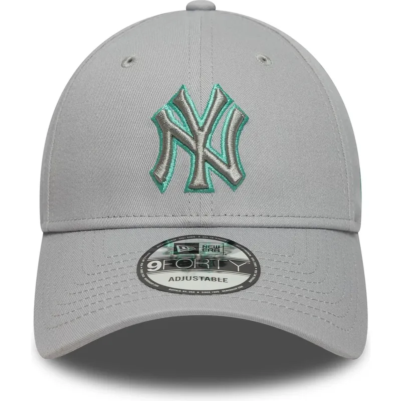 epci-curbata-gri-reglabila-9forty-team-outline-de-new-york-yankees-mlb-de-new-era