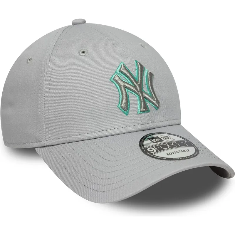 epci-curbata-gri-reglabila-9forty-team-outline-de-new-york-yankees-mlb-de-new-era