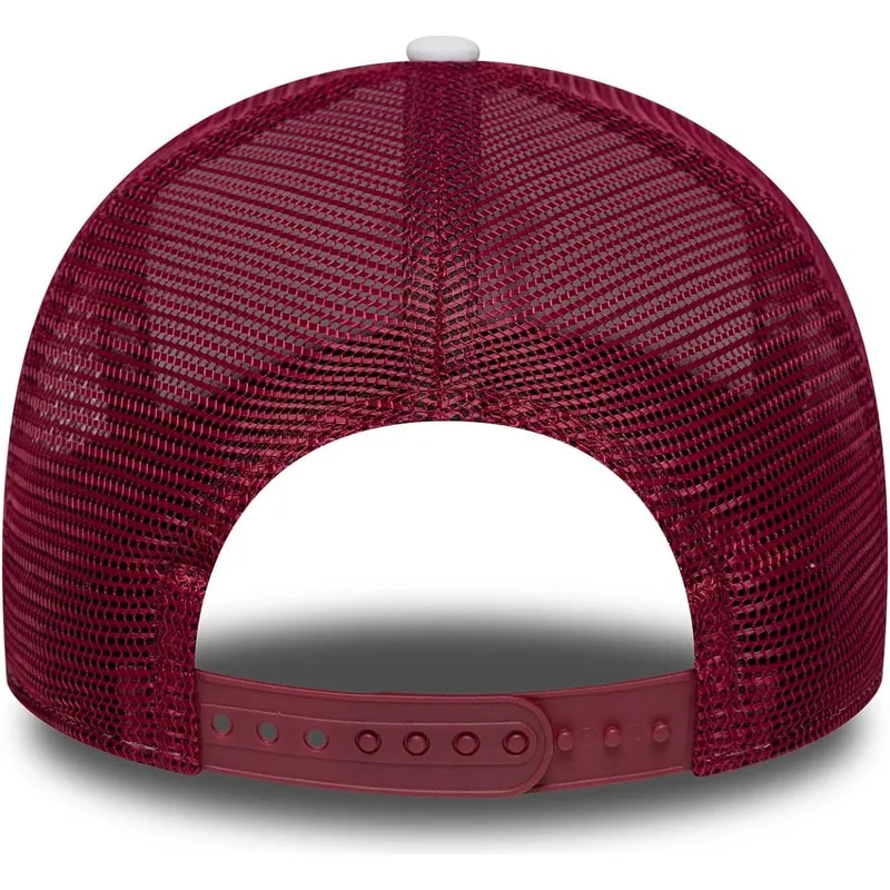 new-era-mlb-new-york-yankees-e-frame-world-series-weisse-und-rote-trucker-kappe-mit-rotem-logo