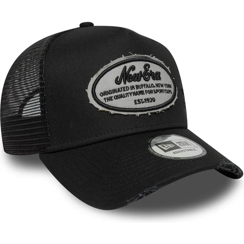 epci-curbata-negru-snapback-a-frame-oval-distress-patch-de-new-era