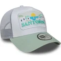 casquette-trucker-blanche-et-verte-santorini-greece-a-frame-summer-new-era