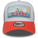 new-era-capri-italy-a-frame-summer-white-and-orange-trucker-hat