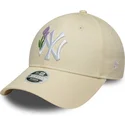 epci-curbata-bej-reglabila-9forty-beaded-de-new-york-yankees-mlb-de-new-era