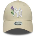 epci-curbata-bej-reglabila-9forty-beaded-de-new-york-yankees-mlb-de-new-era