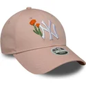 epci-curbata-roz-reglabila-9forty-beaded-de-new-york-yankees-mlb-de-new-era