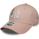 epci-curbata-roz-reglabila-9forty-beaded-de-new-york-yankees-mlb-de-new-era
