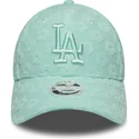 casquette-courbee-verte-ajustable-pour-femme-9forty-floral-towelling-los-angeles-dodgers-mlb-new-era