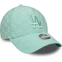 casquette-courbee-verte-ajustable-pour-femme-9forty-floral-towelling-los-angeles-dodgers-mlb-new-era